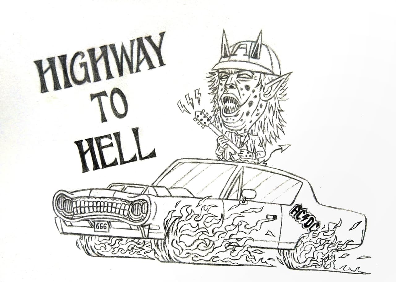 AC/DC Highway to hell 插畫板 Dcard