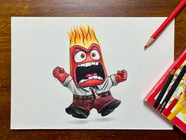 《腦筋急轉彎》怒怒🔥 - 插畫板 | Dcard