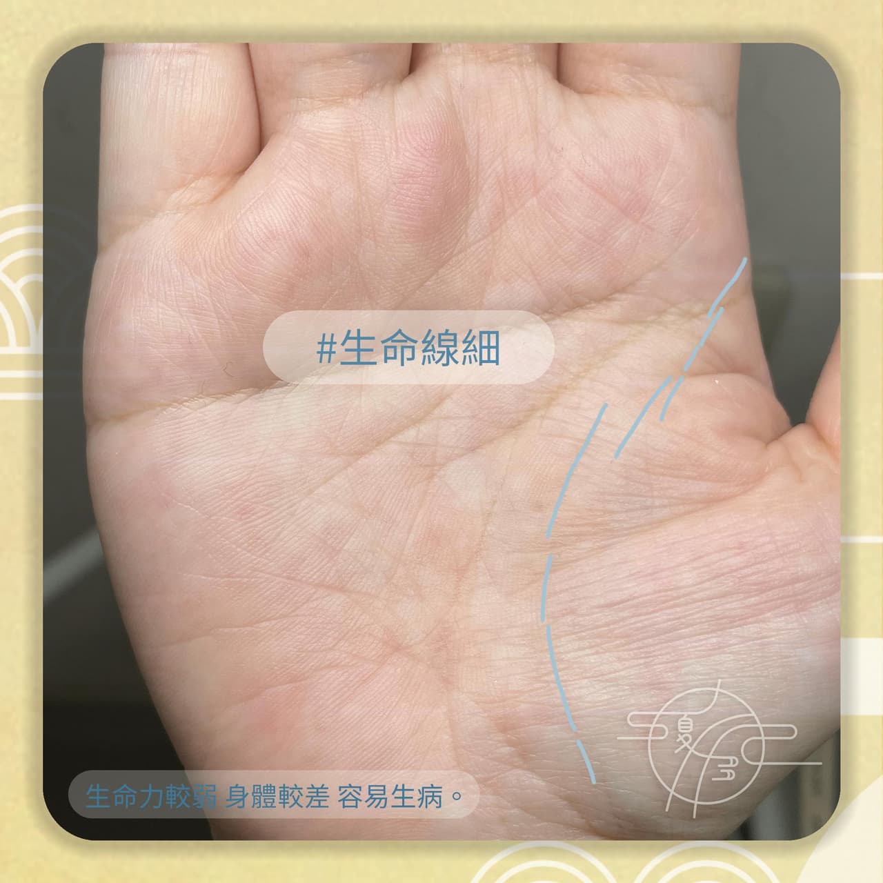 基礎手相教學 - 你的生命線算粗嗎? - 手相夏多 (@kshad0w) | Dcard