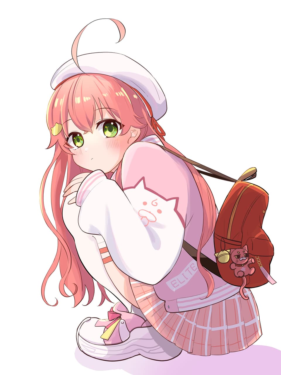 蹲著的みこち - さくらみこのみこぴー (@sakuramiko35p) | Dcard